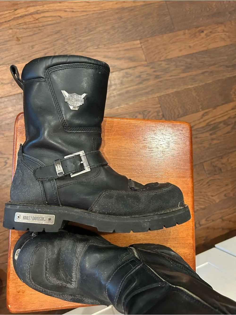 Sorel Black Kids Mid-Calf Zip and Strap Boots